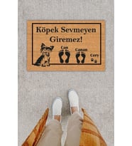 Kişiye Özel Üretim Sevimli Köpek Kapı Önü Paspası