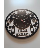 Tekel Bayi temalı saat (***iş yerine özel) kişiye özel isim Yazılı DUVAR SAATİ