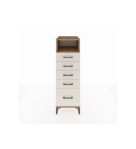 Kronos Dolap Tek Raflı 5 Çekmeceli 44x59x134 Çam-Aytaşı