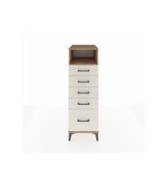 Kronos Dolap Tek Raflı 5 Çekmeceli 44x59x134 Çam-Aytaşı