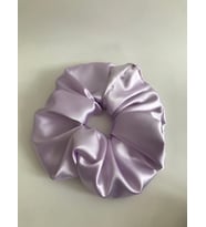 Kadın Lila Saten Jumbo Boy XL Scrunchie Simit Toka