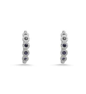 0.83 Karat Safir Pırlanta Küpe