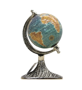Dünya Küre Stantlı Dekoratif Döner World Globe Sl911-F 24cm (Çok Renkli)