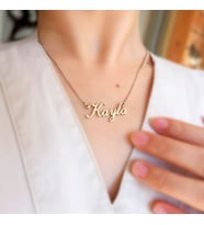 Kişiye Özel Yazılı Kolye  925 AYAR GÜMÜŞ KOLYE (Gümüş)
