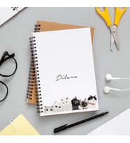 Sevimli Kediler Baskılı Defter Kişiye Özel