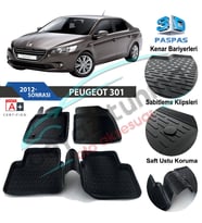 Peugeot 301 Havuzlu 3D Paspas Niken Siyah 2012 Sonrası