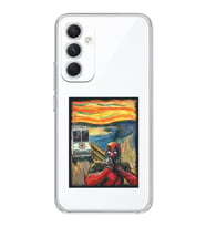 Samsung Galaxy A04S Uyumlu Deadpool Çığlık Tasarımlı Şeffaf Telefon Kılıfı