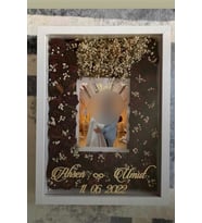30x40 Cm Ledli Beyaz Gül Anı Çerçevesi! Ledli  Fotoğraf Çerçevesi! Gül Anı Çerçevesi-HKM Ticaret(Fotoğraf Hediye)