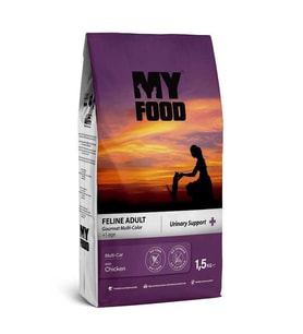 My Food Gurme Yetişkin Kedi Maması Urinary Support 1,5 Kg (Kahverengi)
