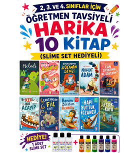 TİMAŞ 2,3. VE 4.SINIFLAR İÇİN ÖĞRETMEN TAVSİYELİ HARİKA 10 KİTAP -2 (SLİME SET HEDİYELİ)