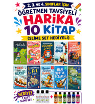 TİMAŞ 2,3. VE 4.SINIFLAR İÇİN ÖĞRETMEN TAVSİYELİ HARİKA 10 KİTAP -2 (SLİME SET HEDİYELİ)