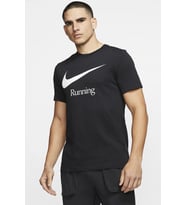 Nike Running Dri Fit Mens T-shirts Erkek Koşu Tişört Siyah