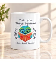 Edebiyat Öğretmenine İsme Özel Kupa Bardak
