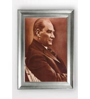 Gümüş Çerçeveli Atatürk Tablo cv819