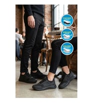 Walkway Motano G Siyah-Beyaz Fileli Hafif Esnek Unisex Spor Ayakkabı