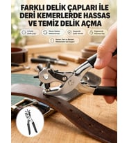 Northcity 6 Uçlu Deri Delme Pensesi & Kemer Delme Aleti - Profesyonel Kullanım İçin