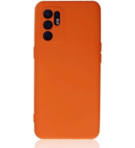 Reno 6 Kılıf Nano içi Kadife Silikon - Turuncu