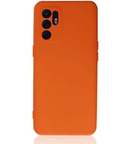 Reno 6 Kılıf Nano içi Kadife Silikon - Turuncu