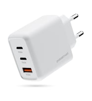 Polosmart PBS135 65W Pd Hızlı Şarj Adaptörü 2 Type-C + USB Çıkış (3 Port) Güvenli Şarj Beyaz