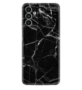 Samsung A23 A31 A32 A50 A51 A52 A53 A70 Kılıf Desenli Silikon Fragile Black Mermer 1378