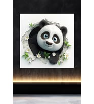 Lucena Metal Tablo Duvardaki Delik Koleksiyonu - Panda 5
