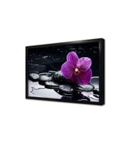 Spa Taşları ve Orkide Çerçeveli Mdf Tablo