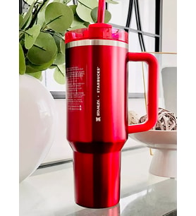 Stanley Valentines Red 40oz Flowstate Termos (Koyu Bordo)
