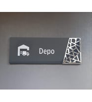 Antrasit Silver Pattern Seri Depo Kapı İsimliği