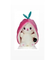 Sevimli Çilek Tavşan Peluş Oyuncak 35 cm Büyük Boy Hediyelik Uyku Arkadaşı (Çok Renkli)