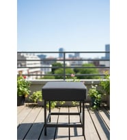 Metal ayaklı Sırtsız Bank Puf Bench Balkon-bahçe-kafe-çay Seti pufu