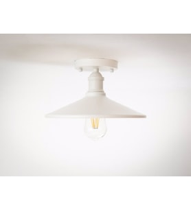RİOLİGHT RETRO TEKLİ PLOFONYER AVİZE ŞAPKA ÇAPI: 28CM (Siyah)