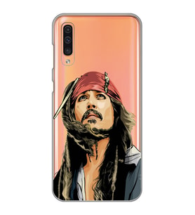 Samsung Galaxy A50 - A30S Uyumlu Jack Sparrow Tasarımlı Şeffaf Telefon Kılıfı
