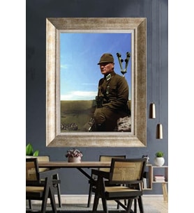 Gümüş Çerçeveli Atatürk Tablo za483