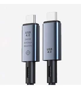 ALLY 40Gbps 240W Type-C 8K Görüntü ve Hızlı Data Şarj Kablosu-(5775)