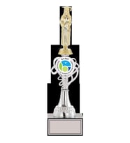 ODAK KUPA - Figürlü Kupalar - Mezuniyet Kadın Figürlü Kupalar FG-034 B - 36 cm