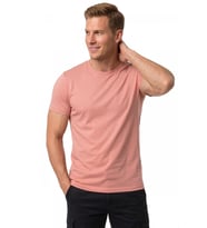 DeepSEA Erkek Bordo Slim Fit %90 Pamuk Likralı Yumuşak Dokulu Basic Tişört 1801131