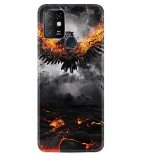 INFINIX Hot 10 Kılıf Silikon Desen Ateş Kartalı 1766