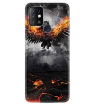 INFINIX Hot 10 Kılıf Silikon Desen Ateş Kartalı 1766