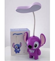 Sevimli Stitch Figürlü Dekoratif Şarjlı Masa Lambası / Esnek Başlıklı Göz Koruma Gece Lambası ve Çalışma Lambası