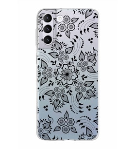 Samsung Galaxy S21 Plus Kapak Nostalji Desen Tasarımlı Şeffaf Silikon Kılıf