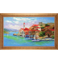 ALTIN ÇERÇEVELİ PASPARTULU TABLO CR1114