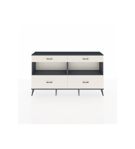 Arges Konsol 2 Raflı 4 Çekmeceli  176x30x99 Antrasit-Antrasit/Aytaşı