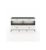 Arges Konsol 2 Raflı 4 Çekmeceli  176x30x99 Antrasit-Antrasit/Aytaşı