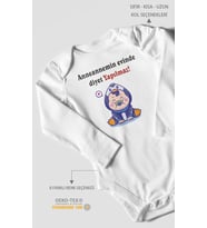 Anneannemin Evinde Diyet Yapılmaz! Baskılı Bebek Zıbını – Çıtçıtlı Body  %100 Pamuk Uzun Kol (Beyaz)