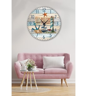 Bilge Retro Tasarımlı Duvar Saati 35 X 35 Cm (Baskılı)