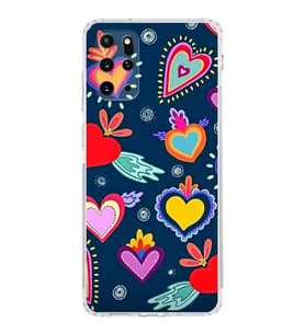 PrintiFy Samsung Galaxy S20 Plus ile Uyumlu 1mm Slim Fit Retro Colors 3 Baskılı Şeffaf  Kılıf