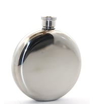 Paslanmaz Çelik Yuvarlak 5 Oz Tekli Matara
