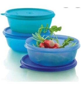 Tupperware Üç Şekerpare Saklama Kabı 600 Mlx3 Lü Mavi