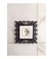 Dekoratif Priz Çerçevesi Ahşap MDF 14x14cm
