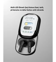 Akıllı Ekranlı Bluetooth 5.4 Kablosuz Kulaklık – Dokunmatik Ve Şarj Kutulu (Çok Renkli)